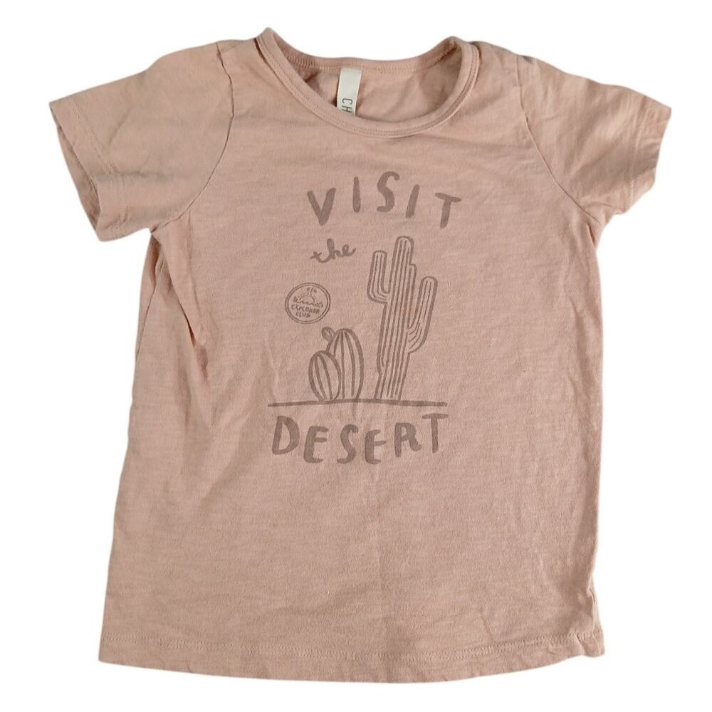 Childhoods Kids Shirt Unisex 5T Pink Visit The Desert Cactus T-Shirt 100% Cotton